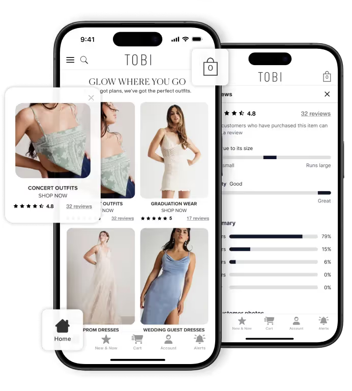 A pharmacy storefront with refill subscription portal running inside a mobile app